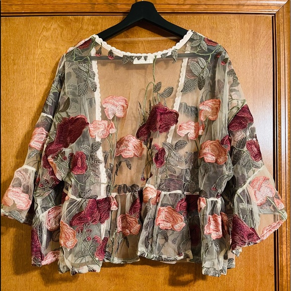 Altar’d State Embroidered Peplum Jacket - Picture 2 of 3